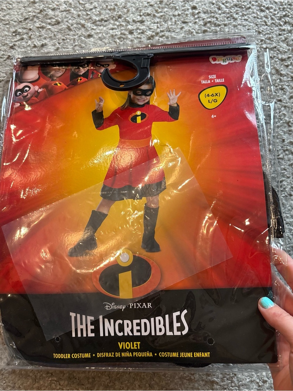 Disney The Incredibles Violet Costume - Red & Black 4-6X Halloween world land